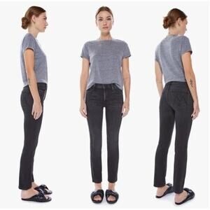 Mother The Mid Rise Dazzler Ankle Jeans in Deep End Wash Black Denim sz. 27